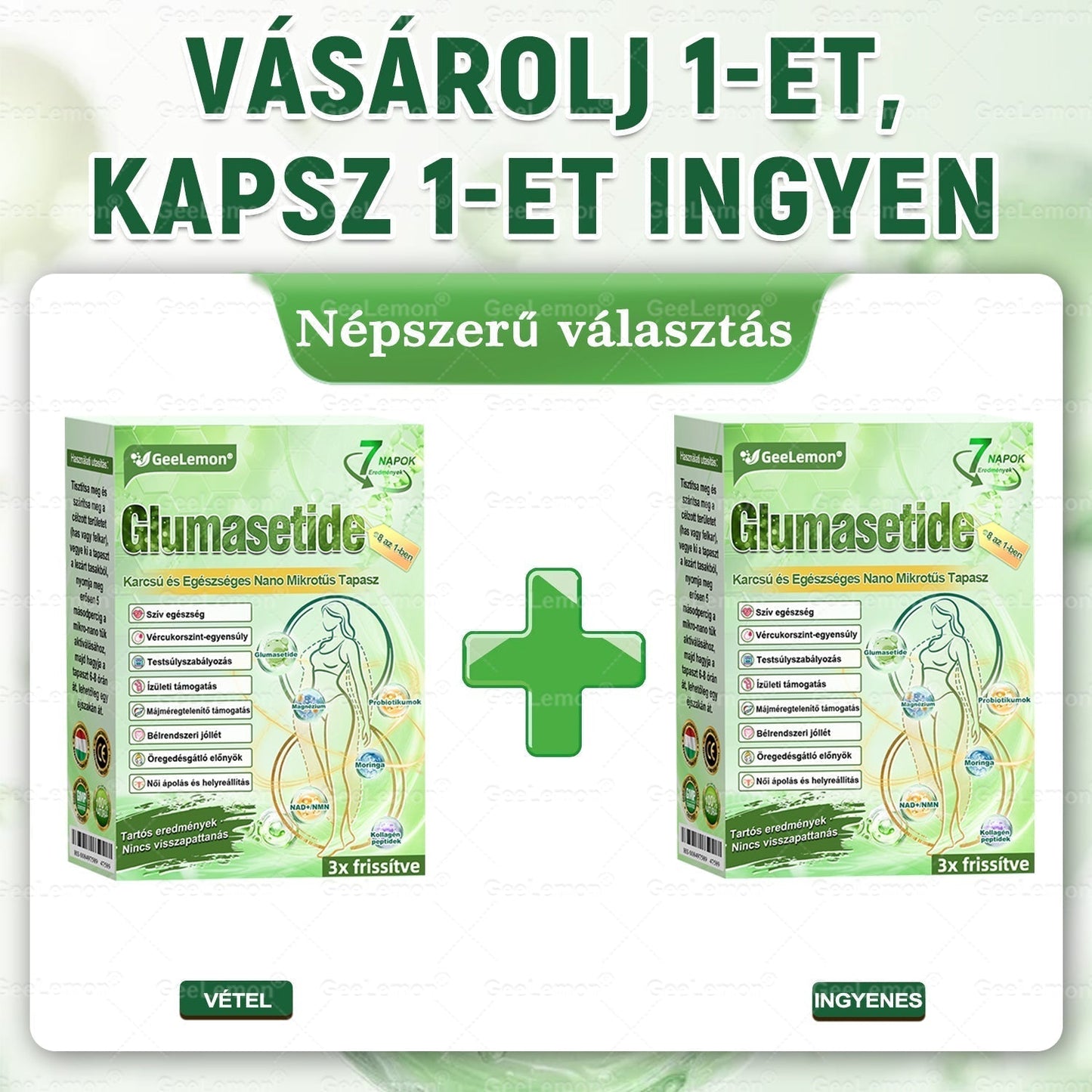 ▶Ajánlott a Semmelweis Kórház által · 👩‍⚕️BENU hivatalos üzlet| 🎁 𝐆𝐞𝑒𝐿𝑒𝐦𝐨𝐧® Glumasetide 8 az 1-ben Karcsú és Egészséges Nano Mikrotűs Tapasz