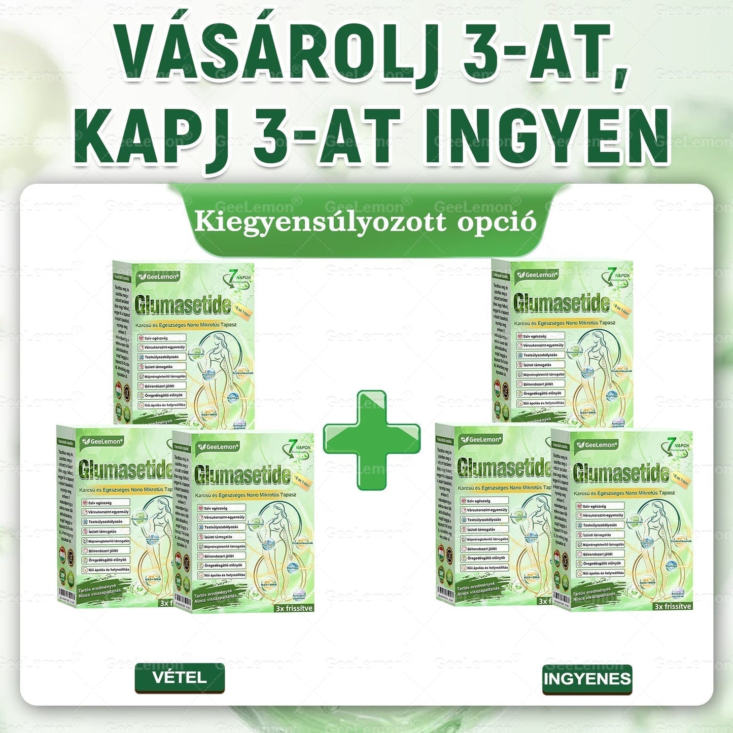 ▶Ajánlott a Semmelweis Kórház által · 👩‍⚕️BENU hivatalos üzlet| 🎁 𝐆𝐞𝑒𝐿𝑒𝐦𝐨𝐧® Glumasetide 8 az 1-ben Karcsú és Egészséges Nano Mikrotűs Tapasz