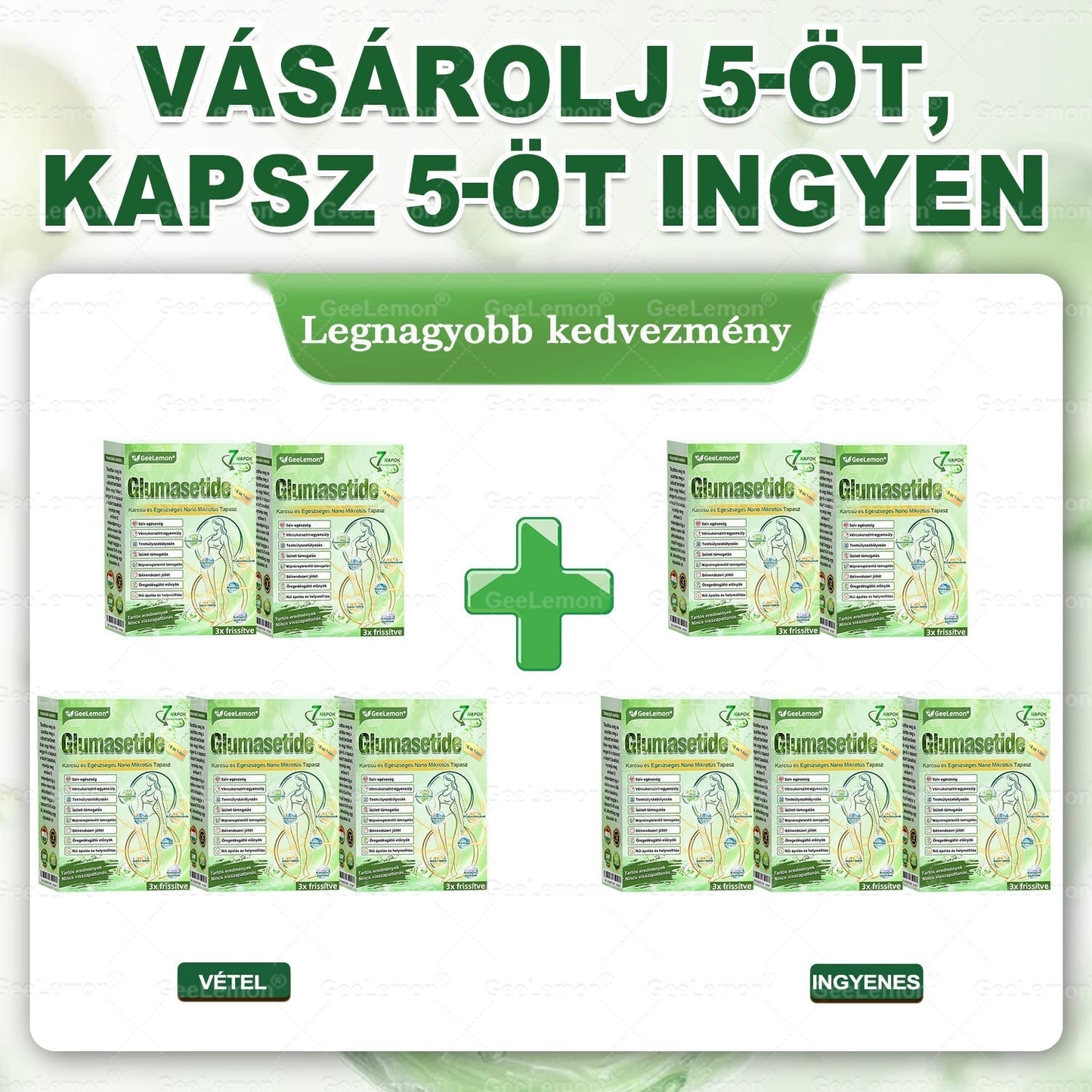 ▶Ajánlott a Semmelweis Kórház által · 👩‍⚕️BENU hivatalos üzlet| 🎁 𝐆𝐞𝑒𝐿𝑒𝐦𝐨𝐧® Glumasetide 8 az 1-ben Karcsú és Egészséges Nano Mikrotűs Tapasz
